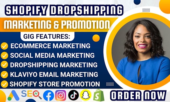 Gig Preview - Complete shopify dropshipping store marketing,sales funnel,to boost shopify sale