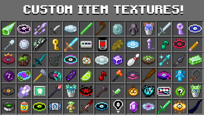 Gig Preview - Make custom minecraft item textures