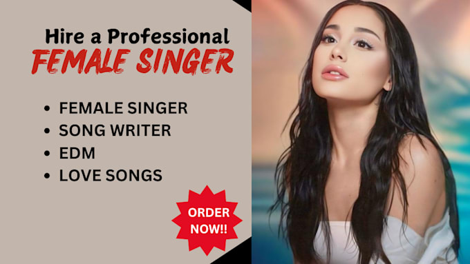 Gig Preview - Sing as your soft and soothing female singer, vocalist