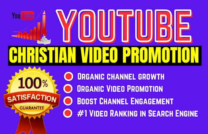 Gig Preview - Do organic christian youtube video promotion SEO channel growth