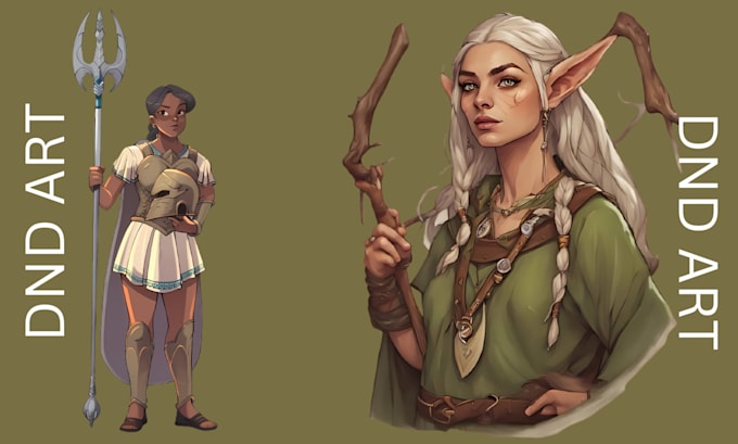 Gig Preview - Draw d and d, fantasy character, dnd art, concept art, rpg, dungeons and dragons