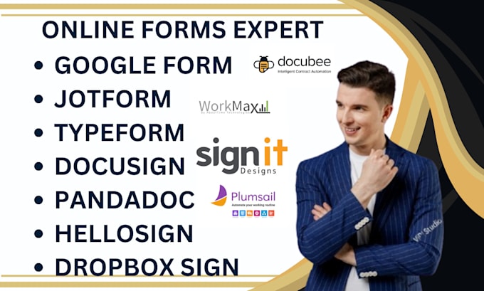 Gig Preview - Setup signit docubee go sign go formz plumsail forms workmax form