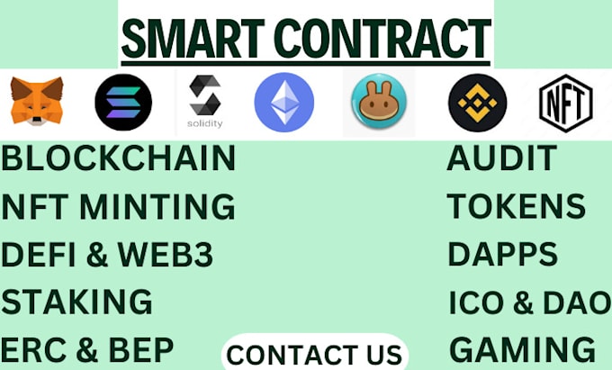 Gig Preview - Do smart contract for nft, staking, tokens, dapp, web3