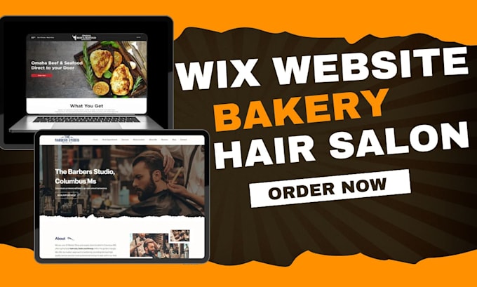 Bestseller - design redesign wix website bakery website hair salon wix business website wix