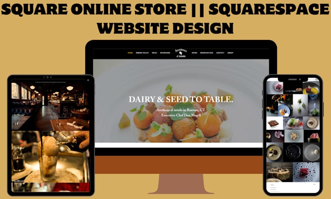 Gig Preview - Square website, square online store, square online, squarespace website design