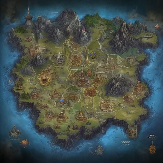 Gig Preview - Create your fantasy map, worldmap, battlemap for dnd etc