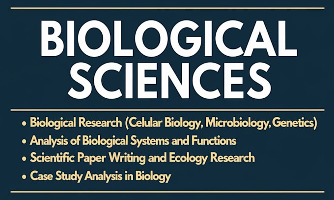 Gig Preview - Offer expert research and insights on biological sciences