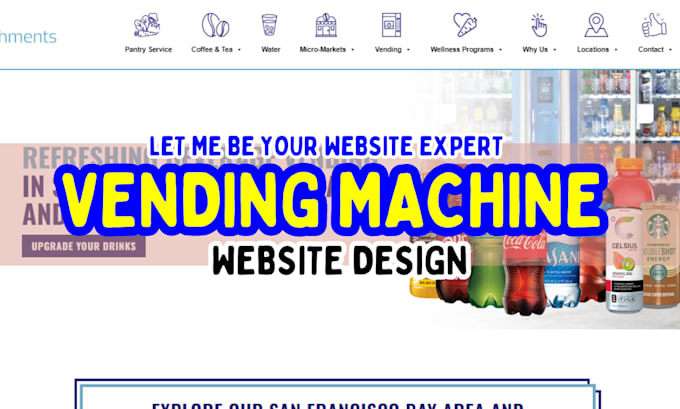 Gig Preview - Vending machine website wordpress vending machine website online vending machine