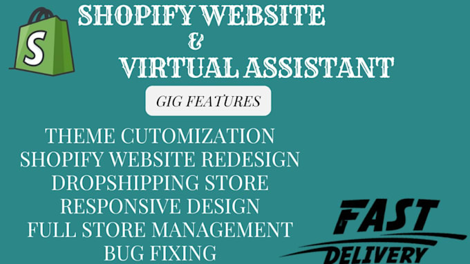 Gig Preview - Create professional shopify stores and offer virtual assistant in the UK and USA