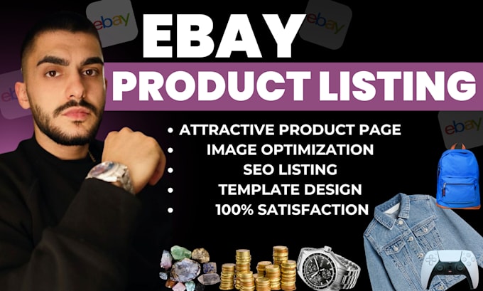 Gig Preview - Do ebay product listing, SEO ebay listing, ebay lister, cross listing