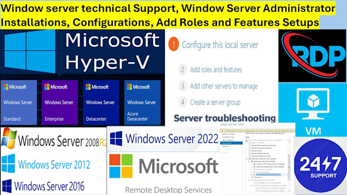 Gig Preview - Install, repair and troubleshoot window server 2012 to 2022, rdp, remote desktop