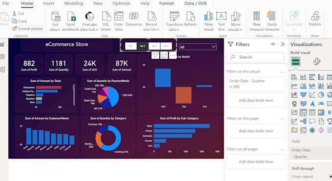 Gig Preview - Create power bi dashboard, dax, reports, and data modeling