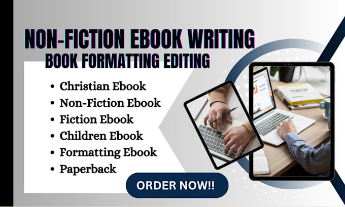 Gig Preview - Ghostwrite nonfiction ebooks as a ghostwriter, ghost book writer, ebook writer