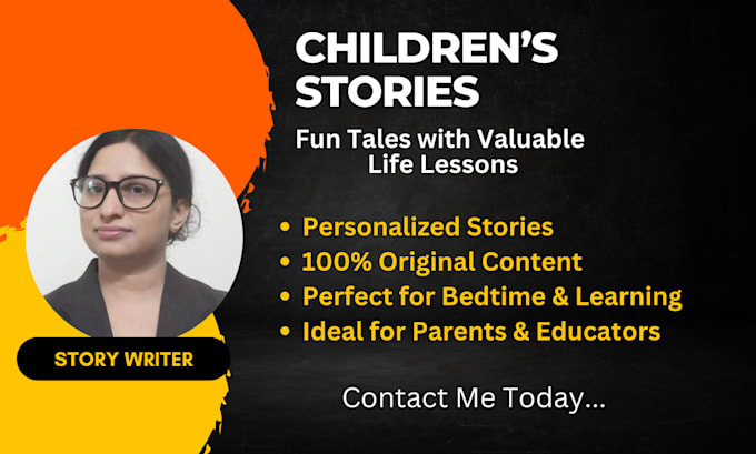 Gig Preview - Write captivating kid stories with valuable life lessons