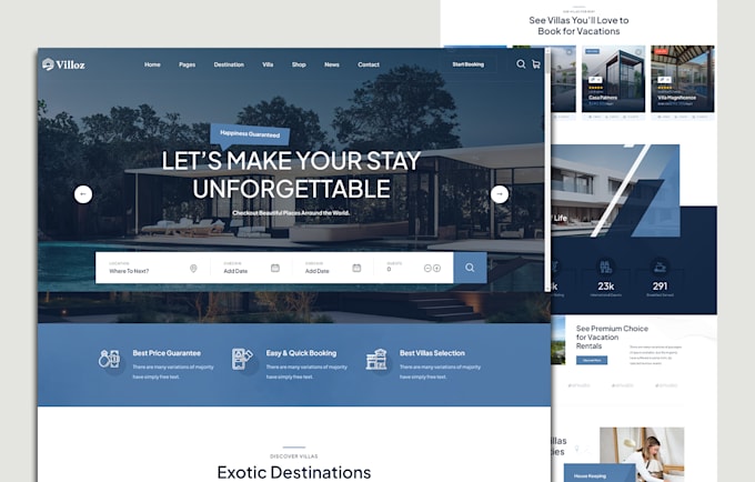 Gig Preview - Create direct booking website  vacation rental for your airbnb business