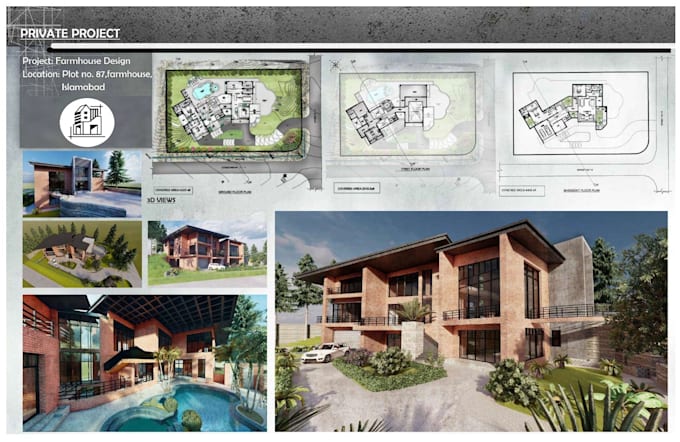 Gig Preview - Do 2d, 3d floor plans, exterior architectural renderings and structural drawings