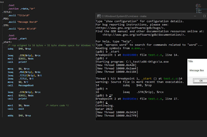 Gig Preview - X86 mips and arm assembly language programming project