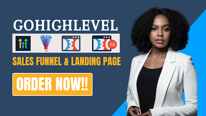 Gig Preview - Set up gohighlevel landing page, go high level sales funnel, ghl website expert