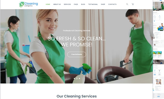 Bestseller - design commercial cleaning services website office cleaning services website