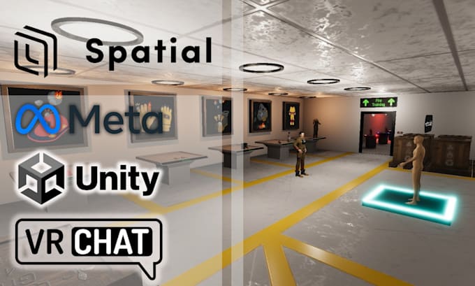 Gig Preview - Create stunning 3d environment, spatial io, altspace, vrchat world and metaverse