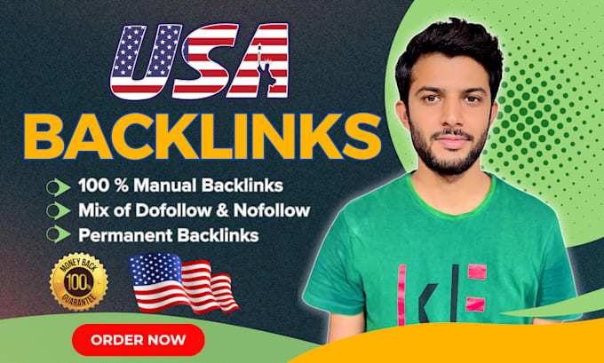 Gig Preview - Create USA backlinks from unique domains for your website