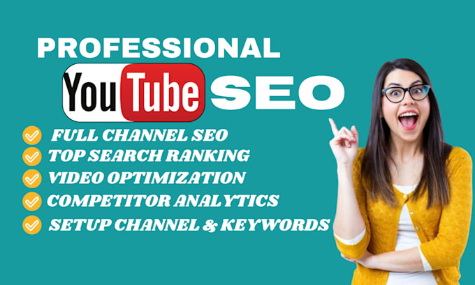 Gig Preview - Be your youtube video SEO expert, page one channel optimization, video marketing