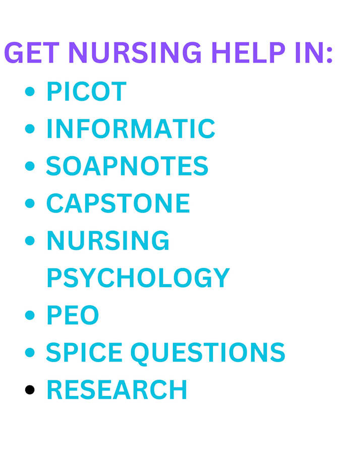 Gig Preview - Nursing, medical case study research, picot, soapnotes, nursing, capstone papers