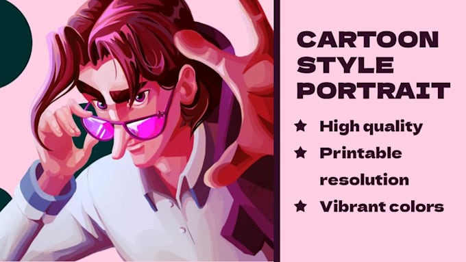 Gig Preview - Draw cartoony portrait of your oc