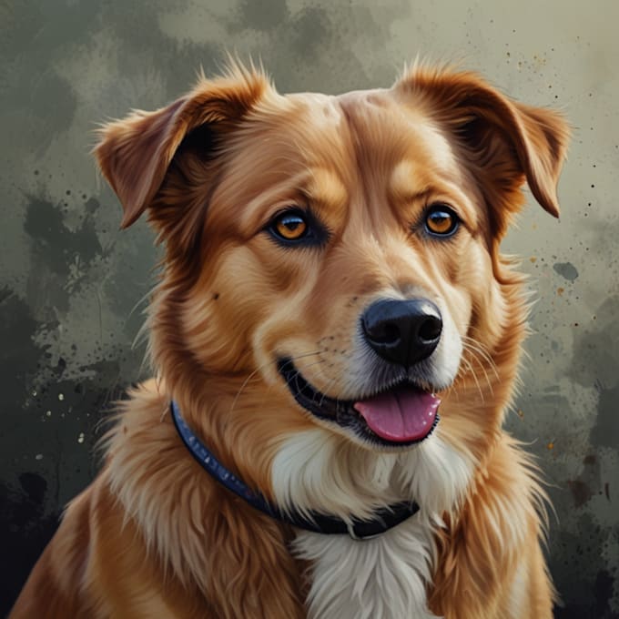 Gig Preview - Draw custom pet portrait, digital art, watercolor style