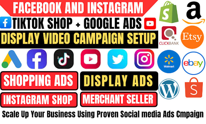 Gig Preview - Google search display video ads ppc campaign for clickbank amazon shopify store