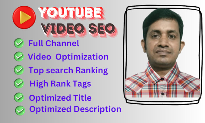 Gig Preview - Do SEO optimization for youtube channel and video