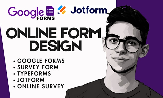 Gig Preview - Create smart online form on google forms, typeforms, jotforms online survey form