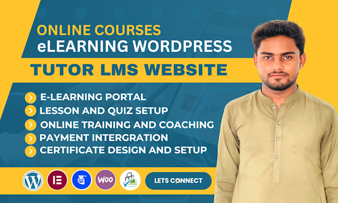 Gig Preview - Develop an education and elearning lms website using tutor lms