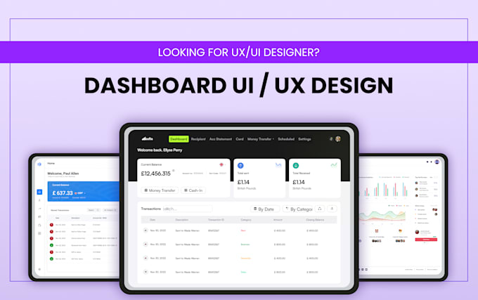 Gig Preview - Do professional dashboard web app UI UX design in figma