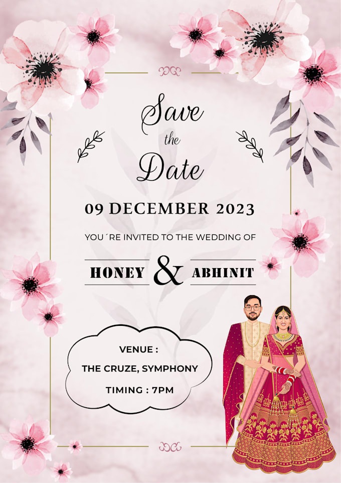 Gig Preview - Design amazing wedding invitation card for you