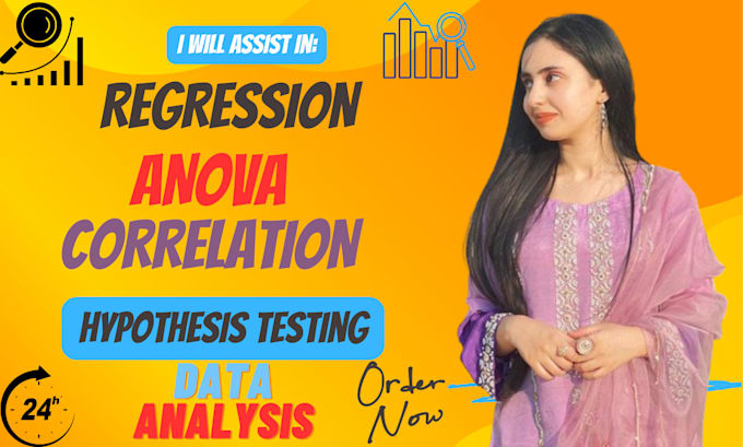 Gig Preview - Do anova, correlation, regression, hypothesis testing, f test and z test