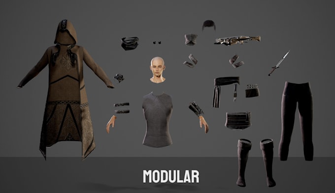 Gig Preview - Be 3d modular modeler ready for dayz,fighting human model,rig3d,daz3d asset,x3d