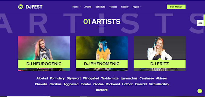 Gig Preview - Create a music website for music artist, dj, producer, music band