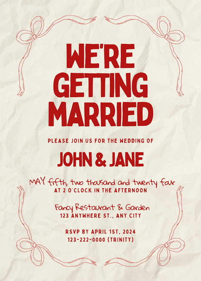 Gig Preview - Create a wedding invitation in canva