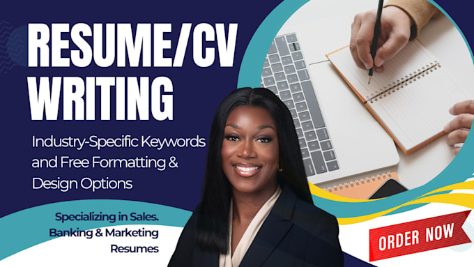 Gig Preview - Write ats optimized resumes for banking, finance, sales, marketing, real estate