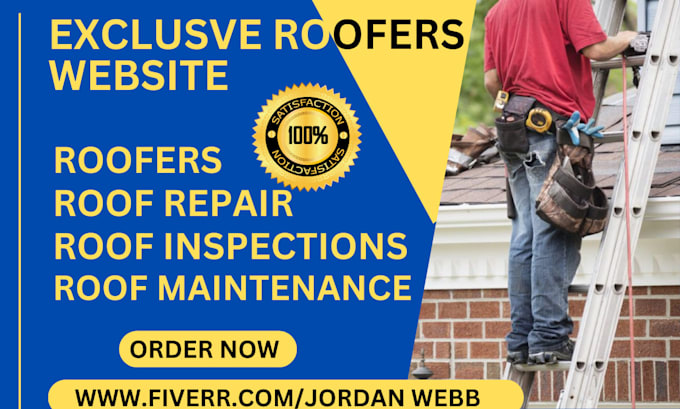 Gig Preview - Build emergency roof repair,roof inspections,maintenance landing page website