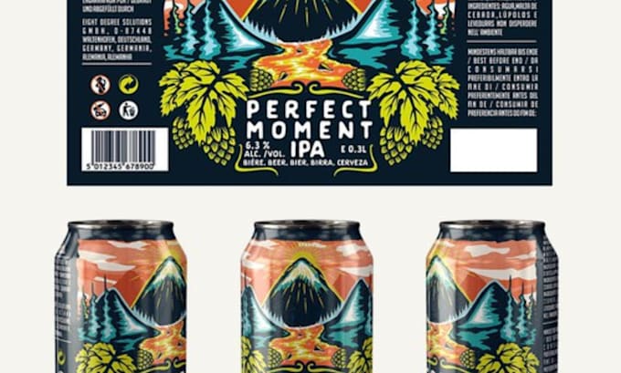 Gig Preview - Create energy drink label, bottle label and can label design, can bear label