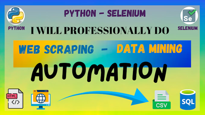 Bestseller - do python web scraping and automation