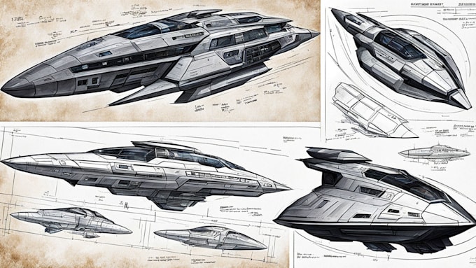 Gig Preview - Do best spaceship or any sci fi  vehicle design for you