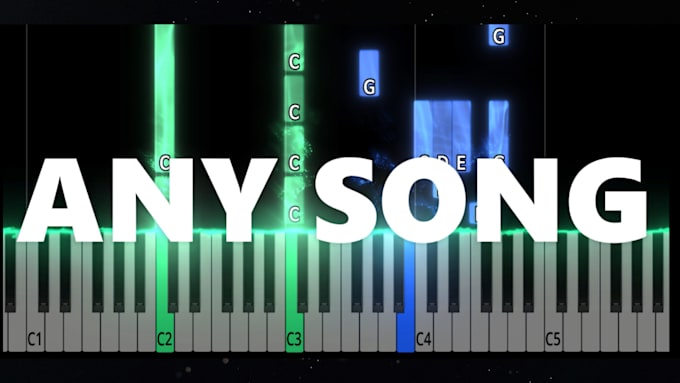 Bestseller - create a custom piano tutorial video of your favorite song