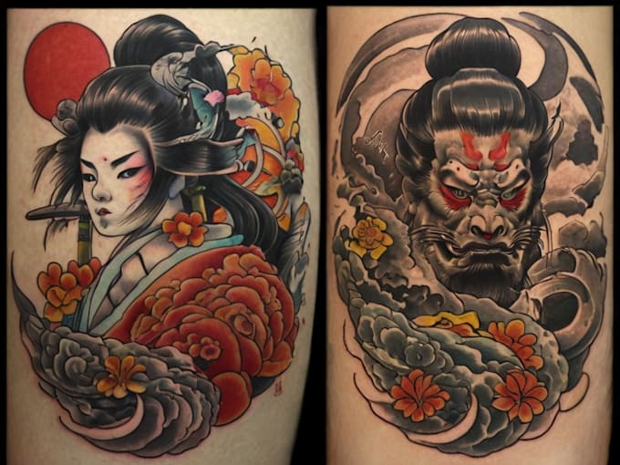 Gig Preview - Do awesome tattoo design in traditional japanese style