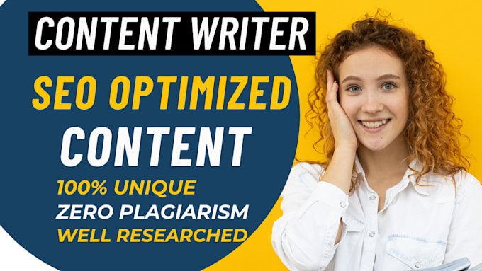 Gig Preview - Do your seo content writer article writing website copy writing