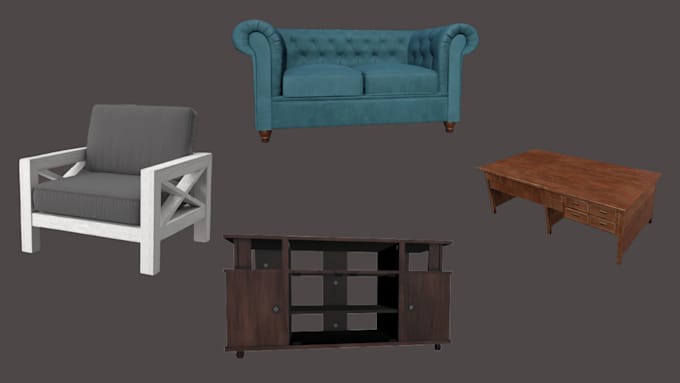 Gig Preview - Sculpt 3d furniture, 3d chair, 3d table, 3d sofa, 3d cabinet, 3d pot ,3d desk