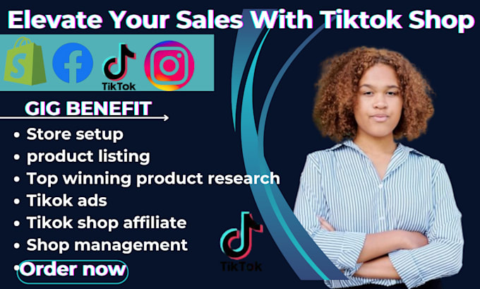 Gig Preview - Setup tiktok shop, tiktok ads, tiktok affiliate, tikok shop dropshipping manager