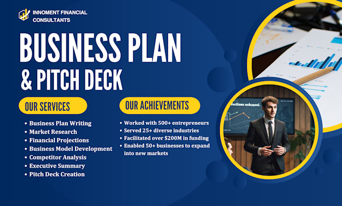 Gig Preview - Prepare business plan with financials and pitch deck for startups